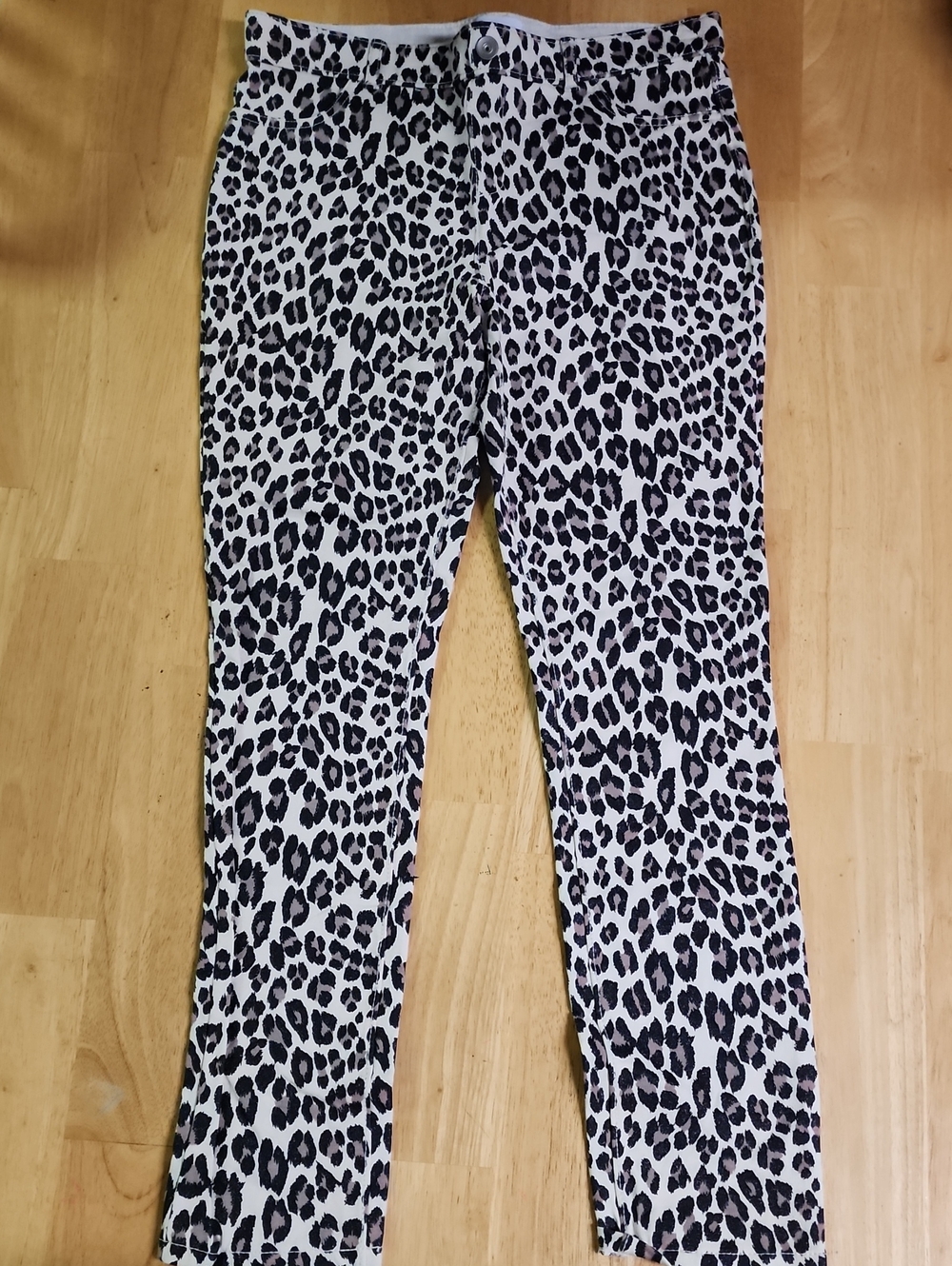 The Children's Place Girls Distressed Leopard Print Skinny Pants Size 16 NWOT